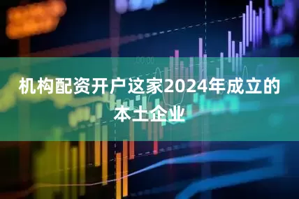 机构配资开户这家2024年成立的本土企业